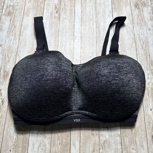Victoria's Secret VSX Sport Bra Womens 32DDD Black Underwire Adjustable